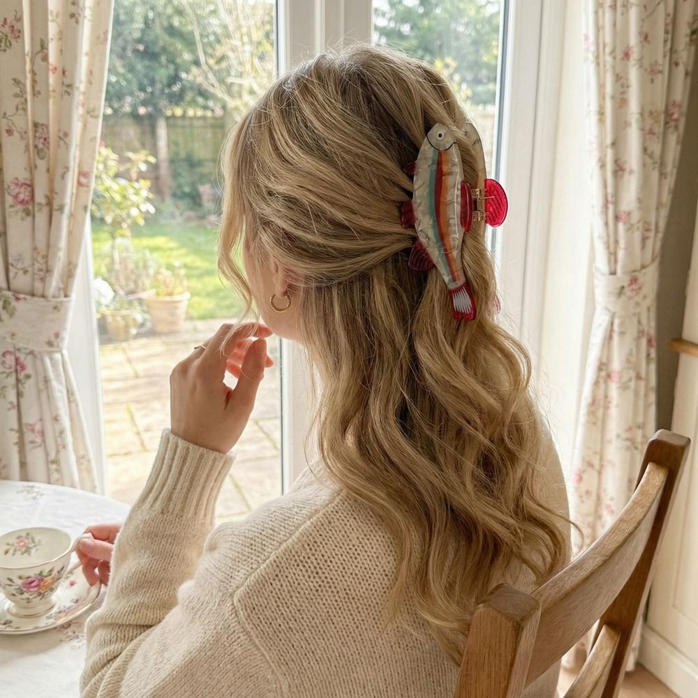 Korean Women Lifestyle - Hairpin Ocean Animal Hair Claw Tuna