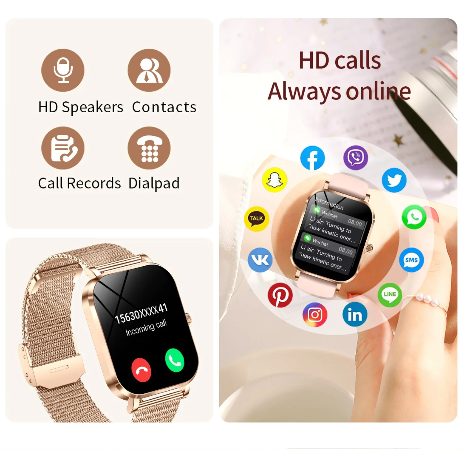 ApexTPUltra Thin Smart Watch F - Korean Women Lifestyle review and price