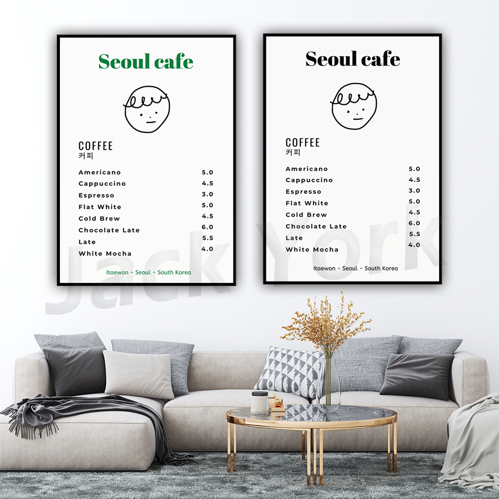 Seoul Cafe Print Wall Art Prin - Korean Lifestyle Aesthetic review and price